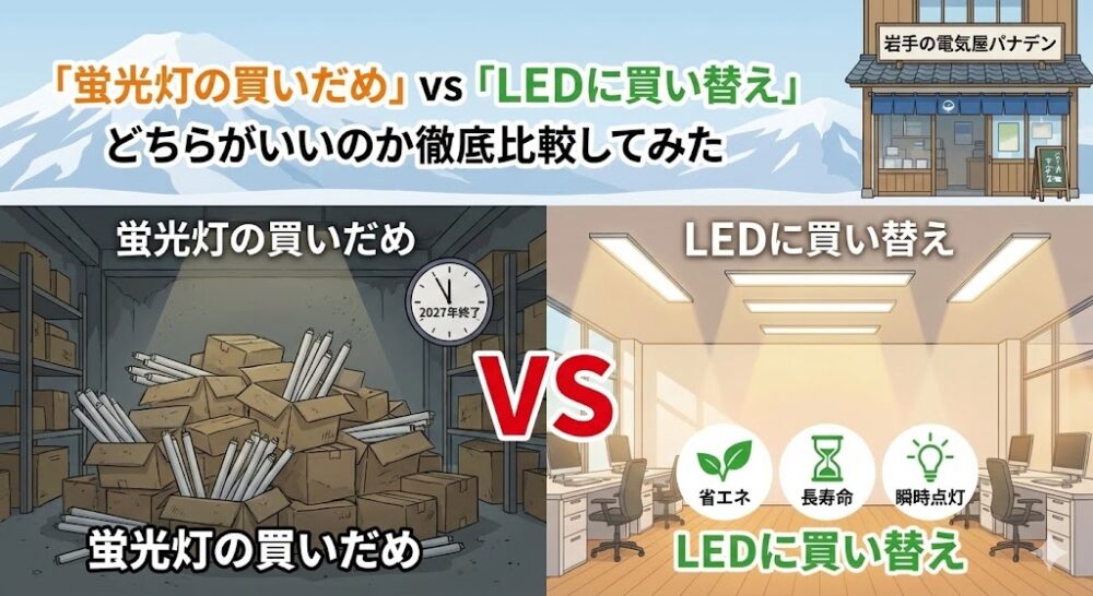 「蛍光灯の買いだめ」vs「LEDに買い替え」どちらがいいのか徹底比較してみた