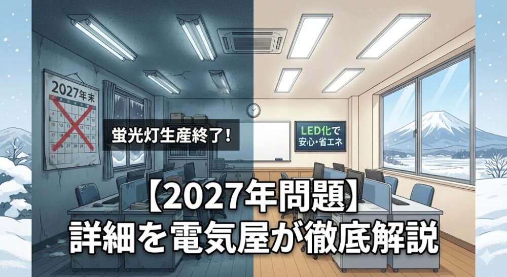 【2027年問題】蛍光灯生産終了！？詳細を電気屋が徹底解説