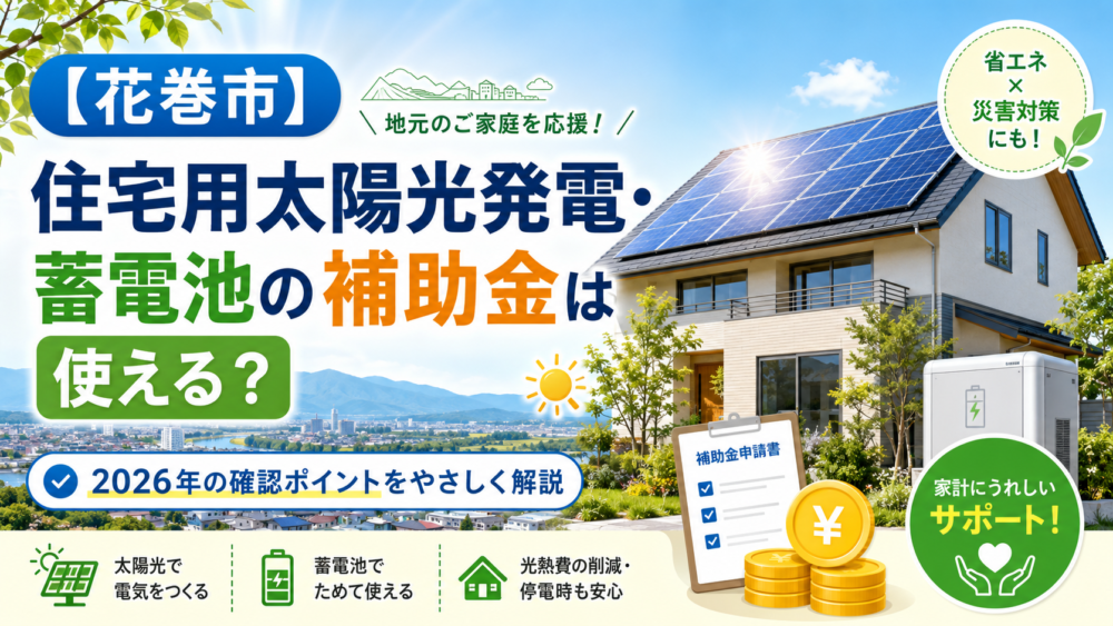 【遠野市】住宅用太陽光発電・蓄電池の補助金は使える？令和8年度スマートエコライフ推進事業を解説