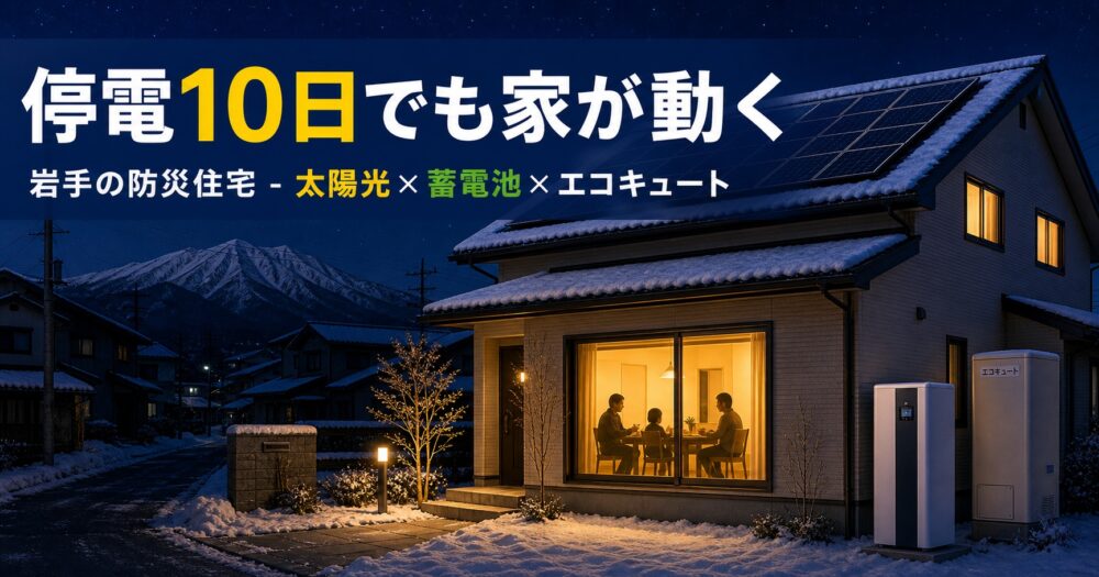 停電10日でも家が動く｜太陽光＋蓄電池＋エコキュートで作る岩手の防災住宅