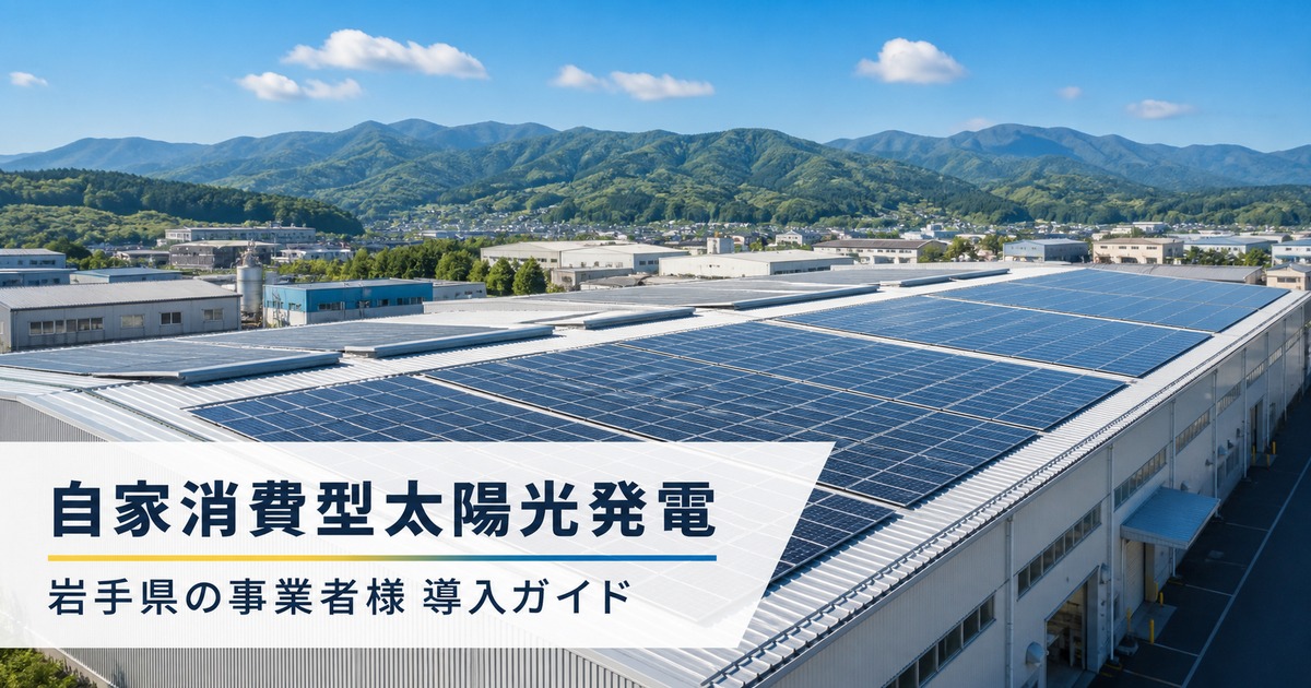 自家消費型太陽光発電とは？仕組み・補助金・規模別シミュレーション