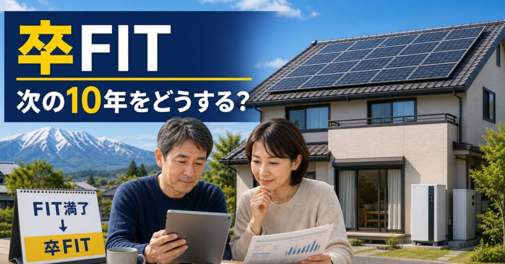卒FITで売電収入が10分の1に？岩手の既設オーナー必読・蓄電池で自家消費シフト
